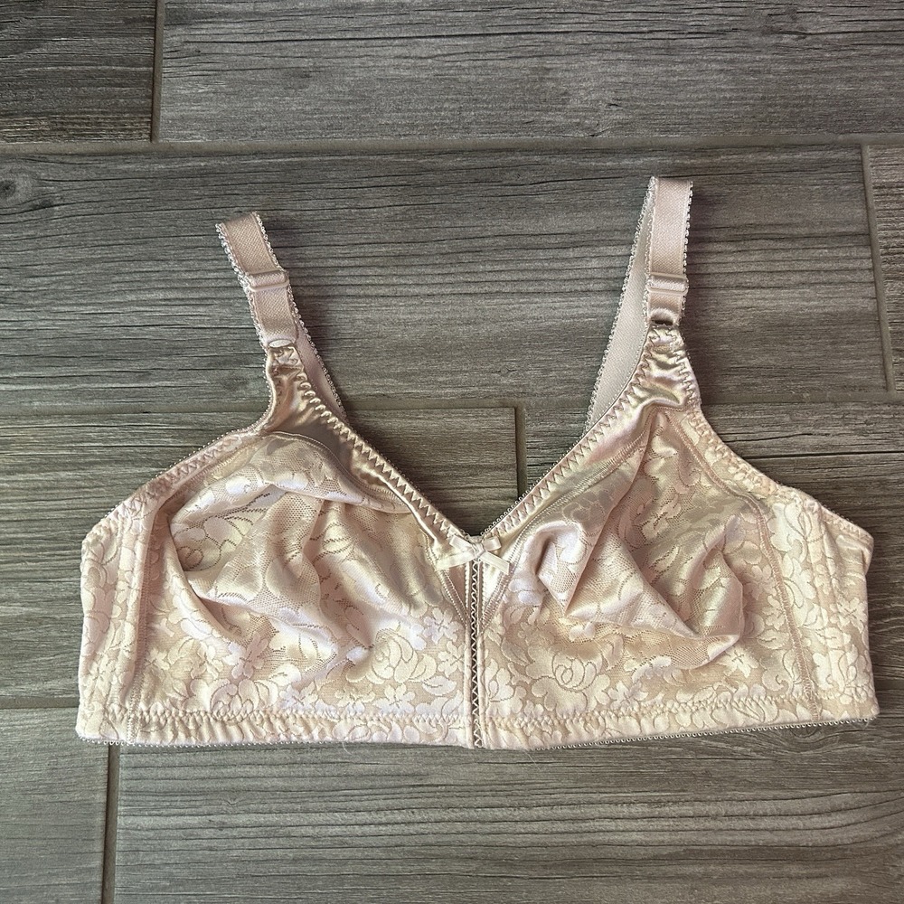 Bali Full Coverage Bra 42 C Rose Floral Support Everyday Comfort No Wire